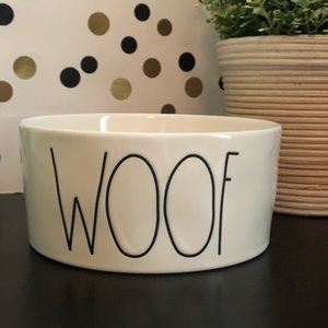Rae Dunn WOOF ceramic pet bowl